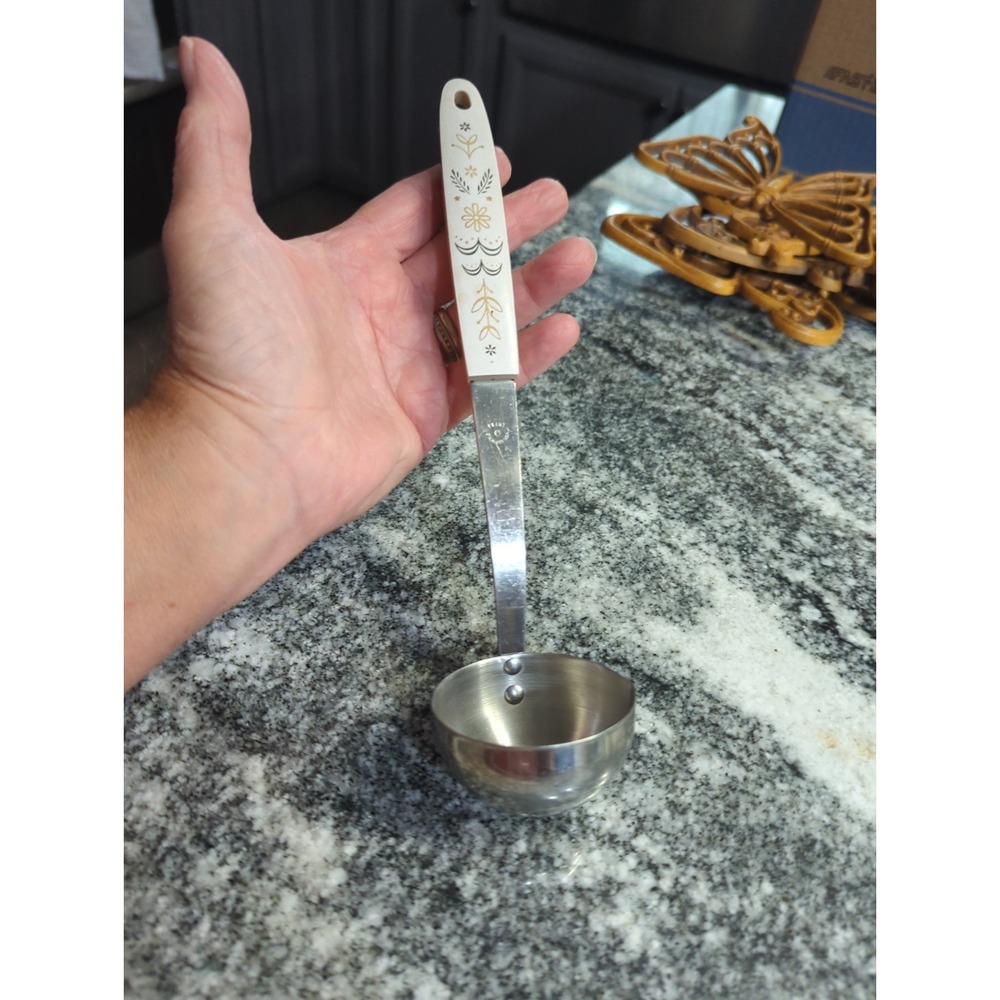 Vintage Flint Arrowhead Stainless "Harvest Wheat" Utensil Ladle Spoon USA